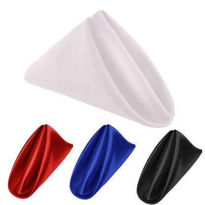 50 Pcs Polyester Square Cloth Napkins for Wedding Dining