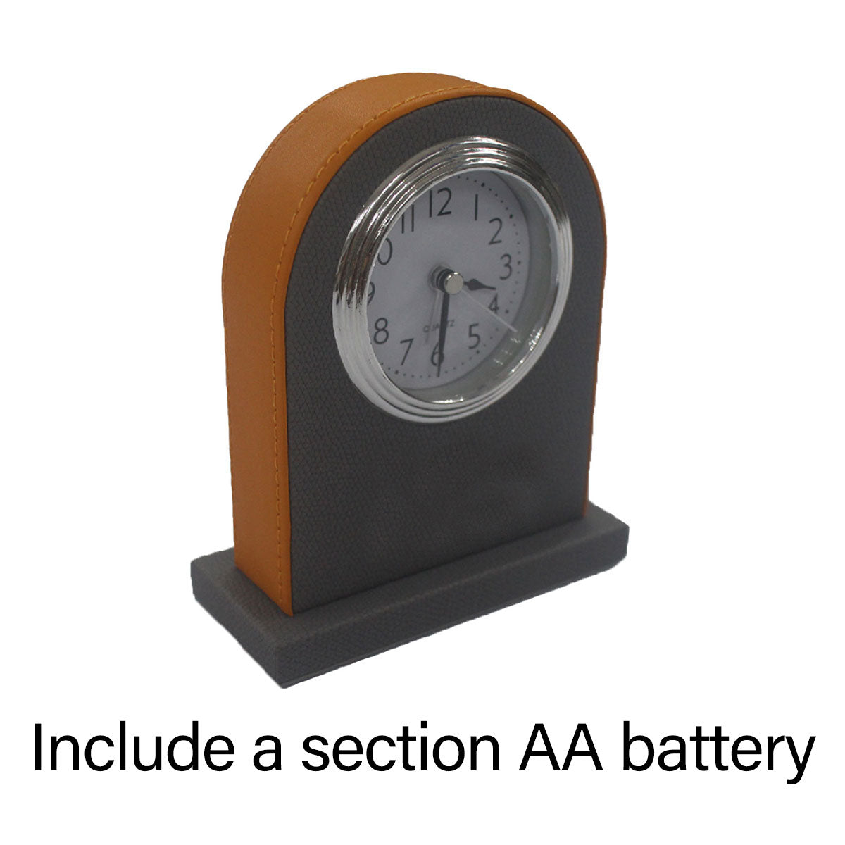 Hotel Alarm Clock Quartz Faux Leather Compact Design