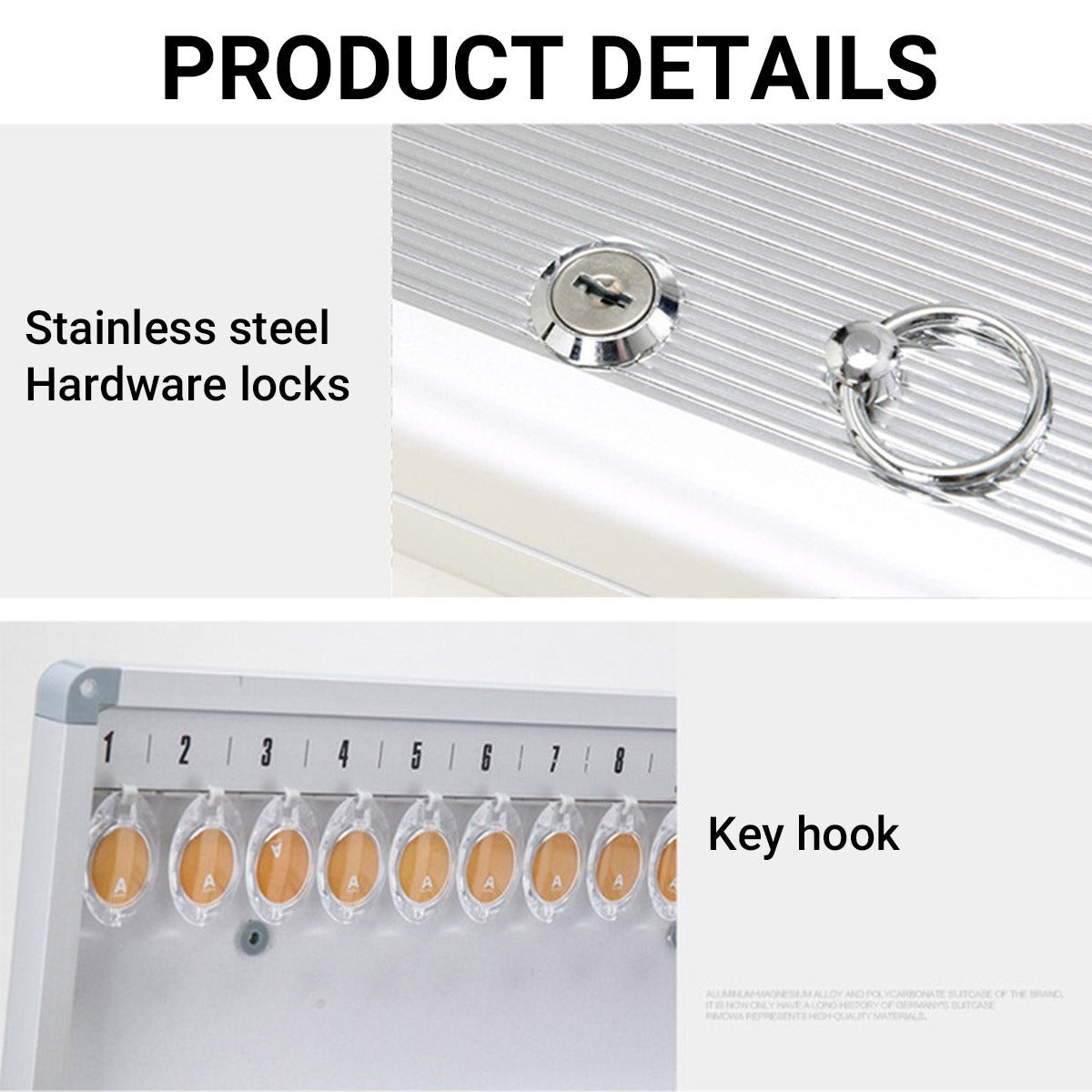 Aluminium Alloy Key Box Wall Mounted Lockable Storage