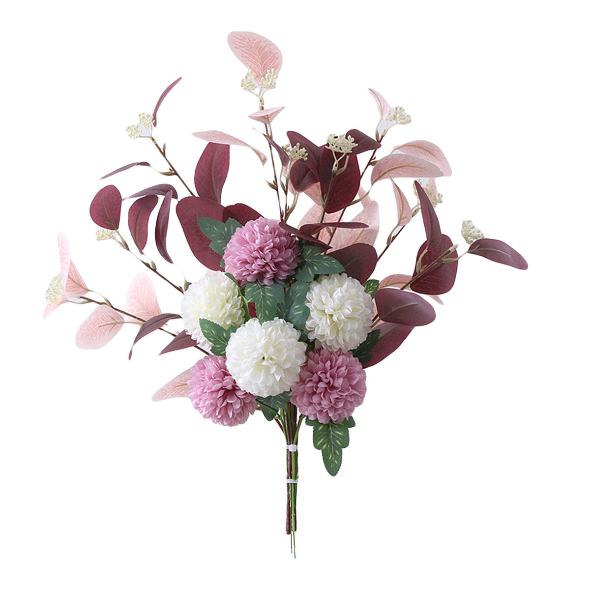 High-End Artificial Eucalyptus Leaves Ball Chrysanthemum Bouquet Home Decor AU