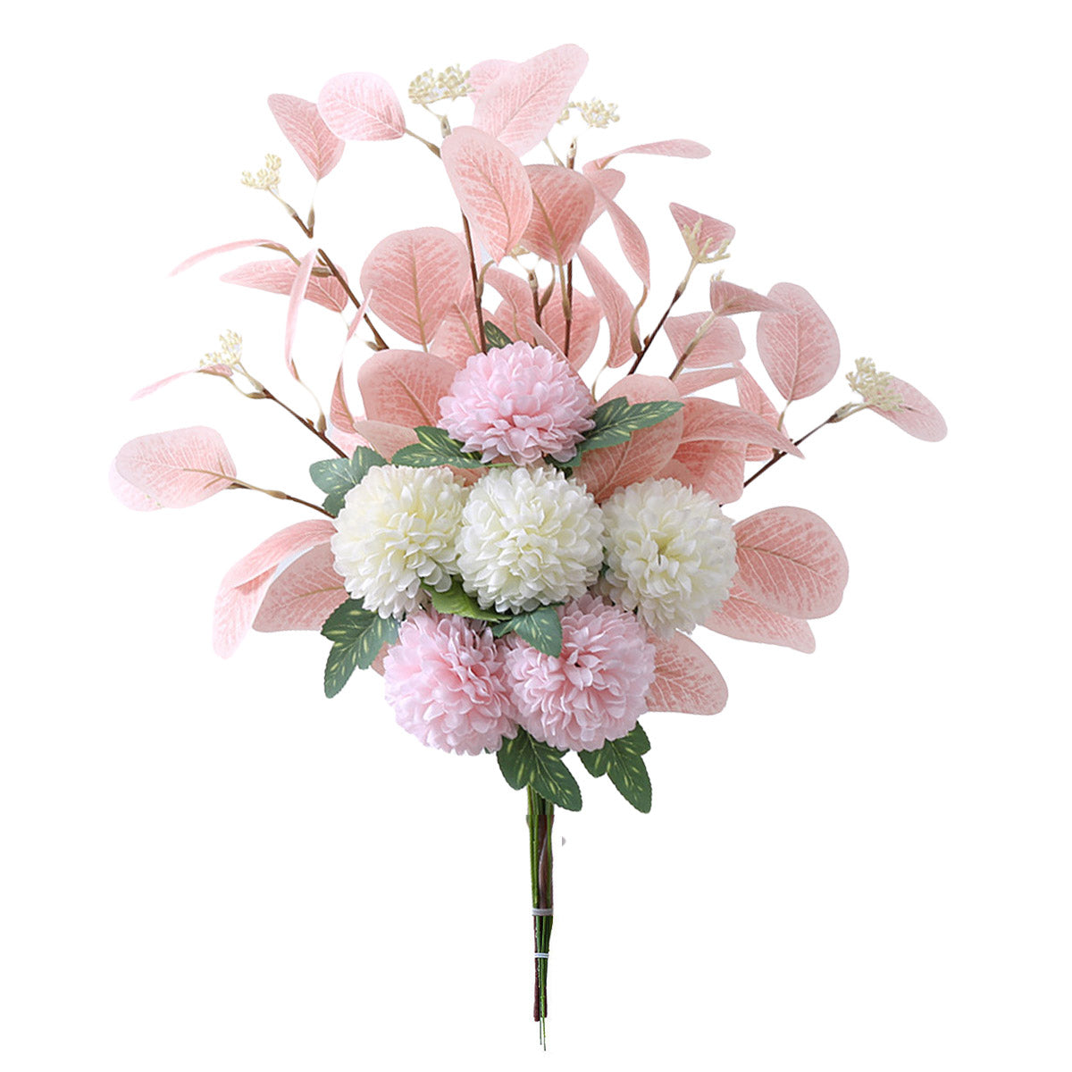 High-End Artificial Eucalyptus Leaves Ball Chrysanthemum Bouquet Home Decor AU