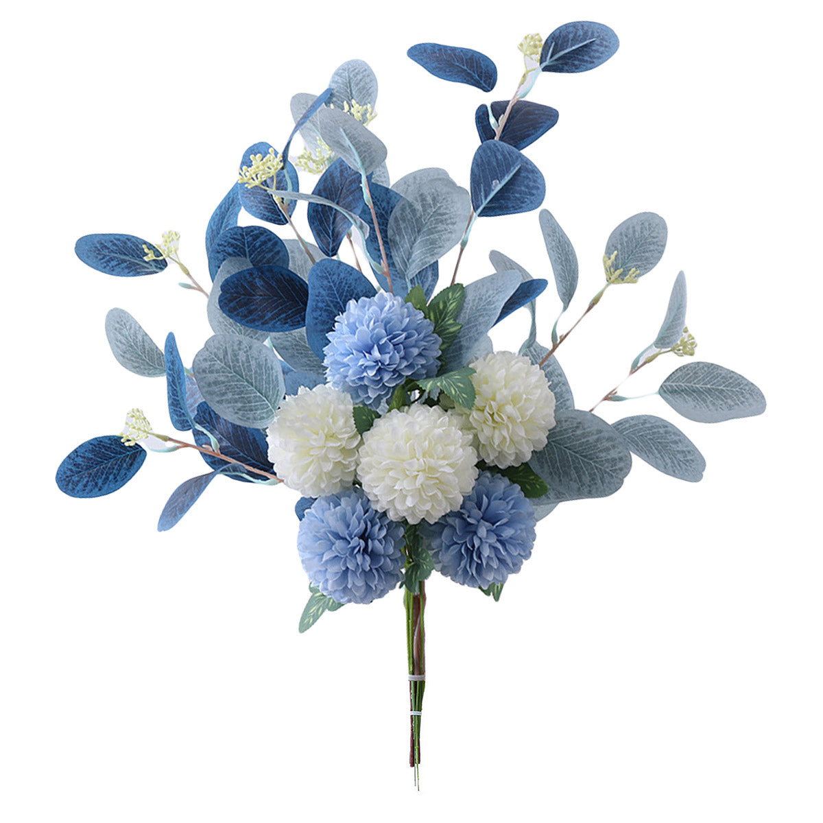 High-End Artificial Eucalyptus Leaves Ball Chrysanthemum Bouquet Home Decor AU