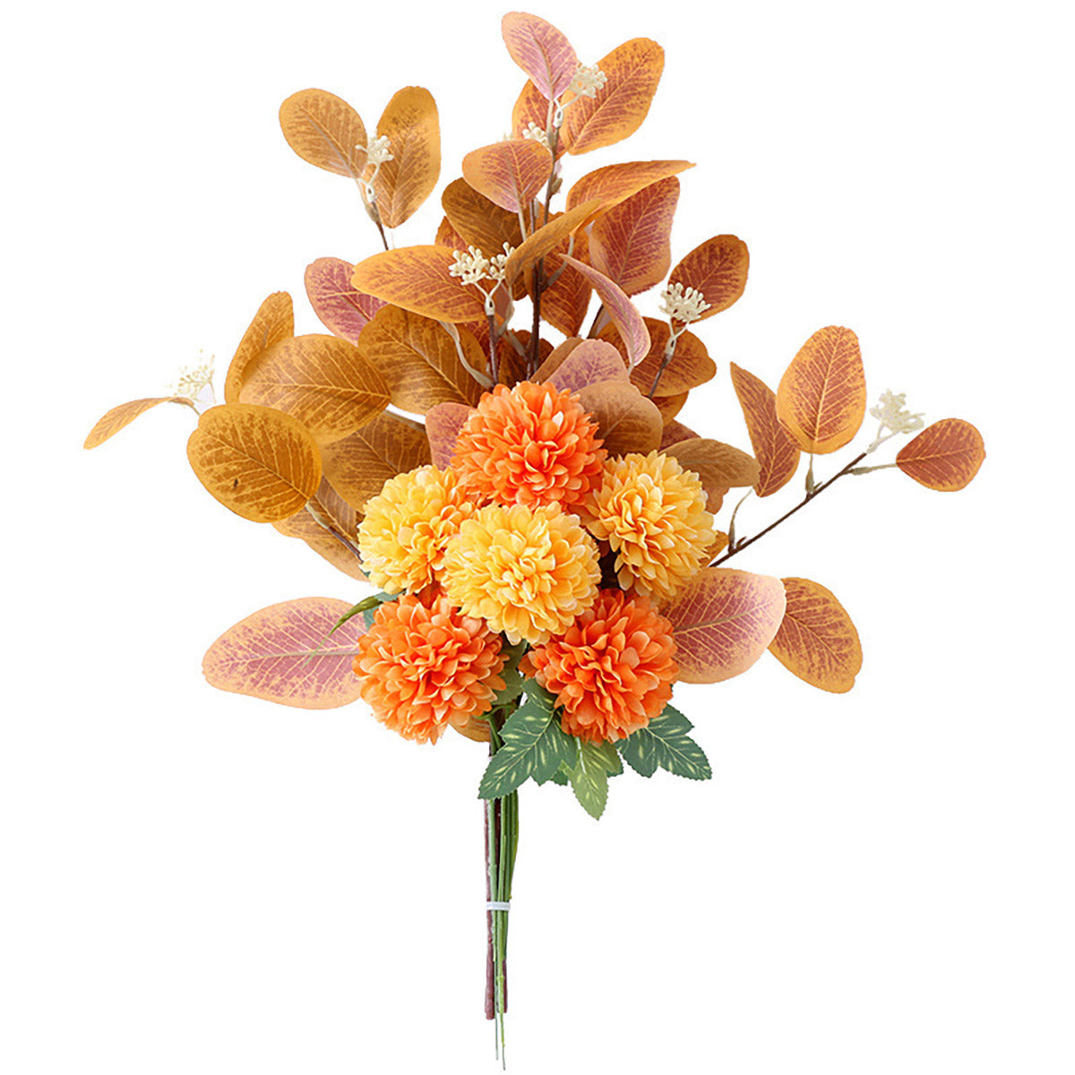 High-End Artificial Eucalyptus Leaves Ball Chrysanthemum Bouquet Home Decor AU
