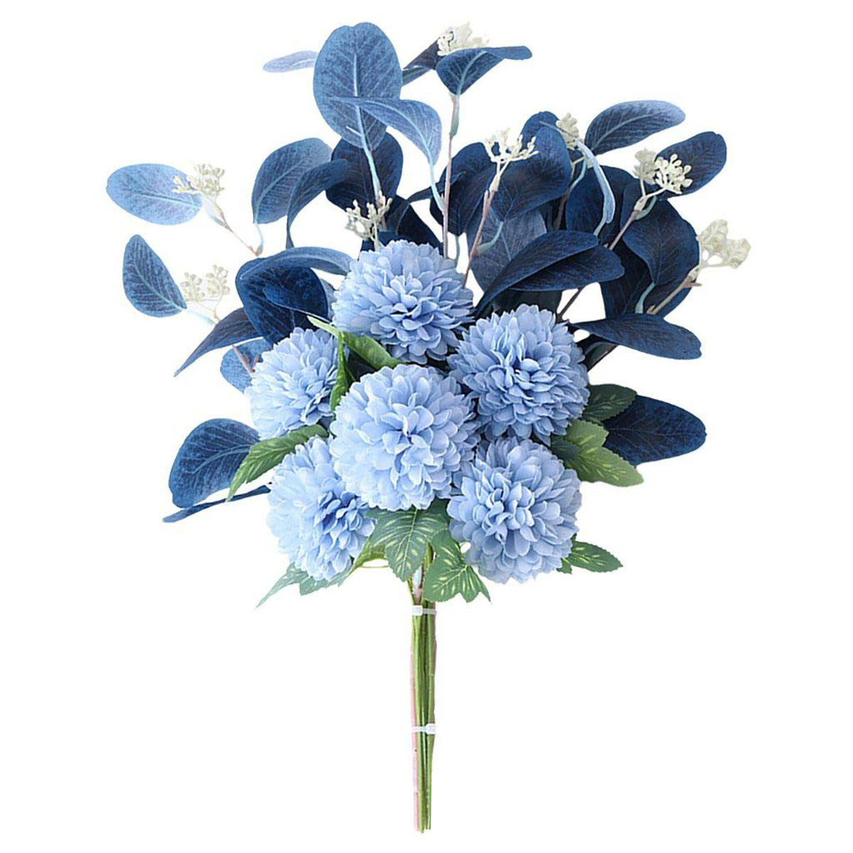 High-End Artificial Eucalyptus Leaves Ball Chrysanthemum Bouquet Home Decor AU