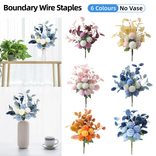 High-End Artificial Eucalyptus Leaves Ball Chrysanthemum Bouquet Home Decor AU