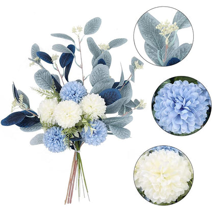 High-End Artificial Eucalyptus Leaves Ball Chrysanthemum Bouquet Home Decor AU