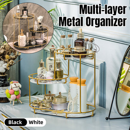 Round Multi-Tier Metal Storage Rack for Bathroom Vanity Kitchen Storage Rack AU