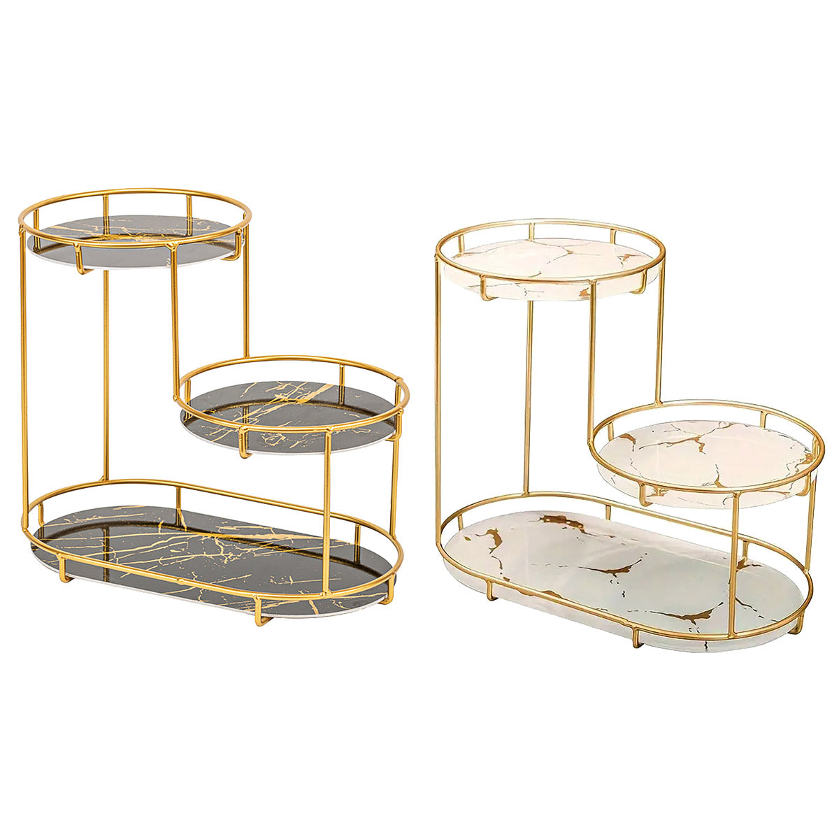 Round Multi-Tier Metal Storage Rack for Bathroom Vanity Kitchen Storage Rack AU