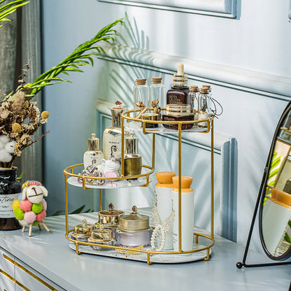 Round Multi-Tier Metal Storage Rack for Bathroom Vanity Kitchen Storage Rack AU