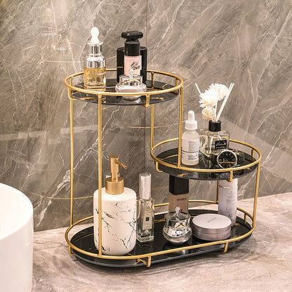 Round Multi-Tier Metal Storage Rack for Bathroom Vanity Kitchen Storage Rack AU