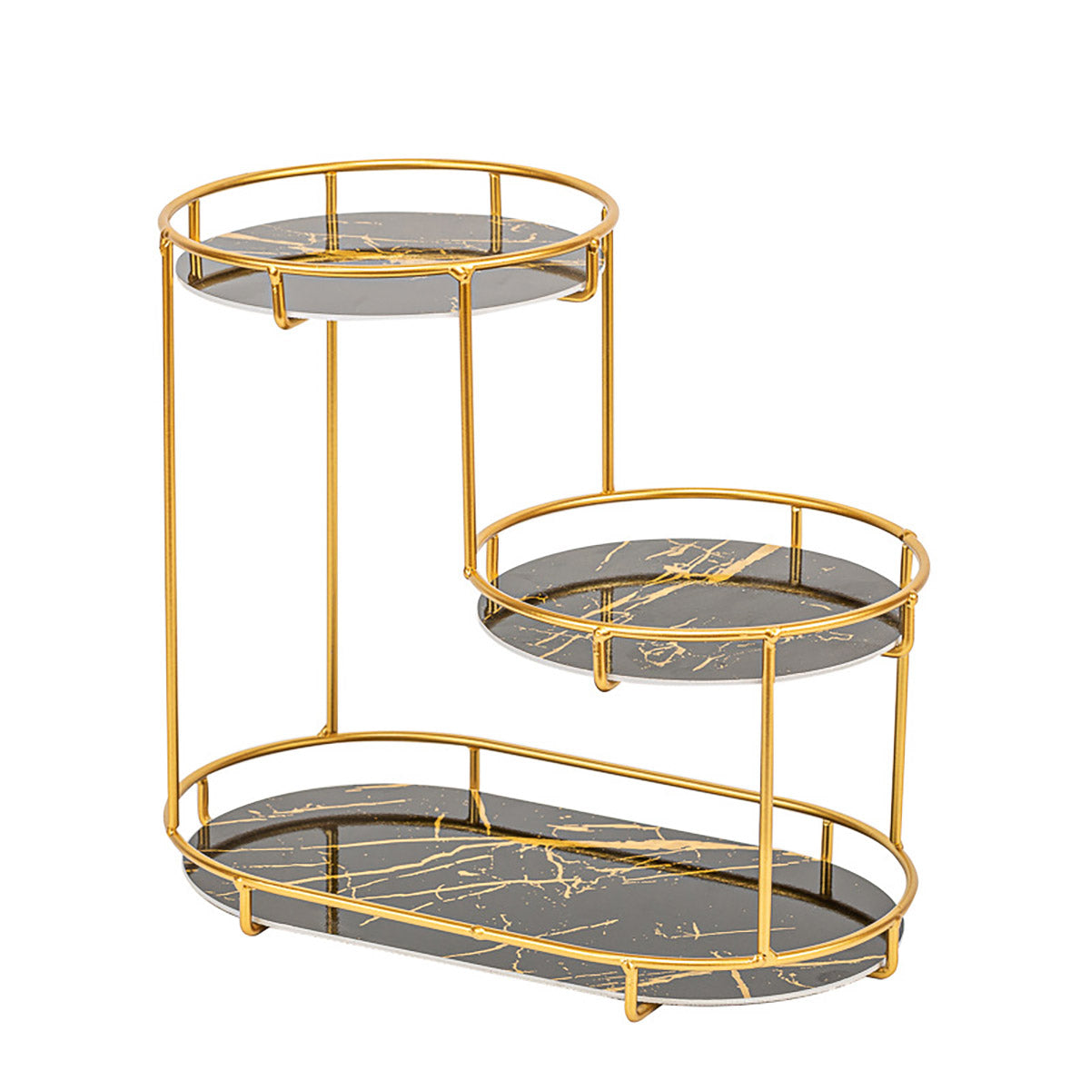 Round Multi-Tier Metal Storage Rack for Bathroom Vanity Kitchen Storage Rack AU