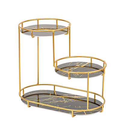 Round Multi-Tier Metal Storage Rack for Bathroom Vanity Kitchen Storage Rack AU