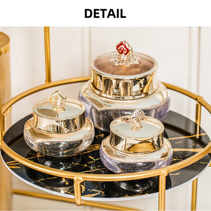 Round Multi-Tier Metal Storage Rack for Bathroom Vanity Kitchen Storage Rack AU
