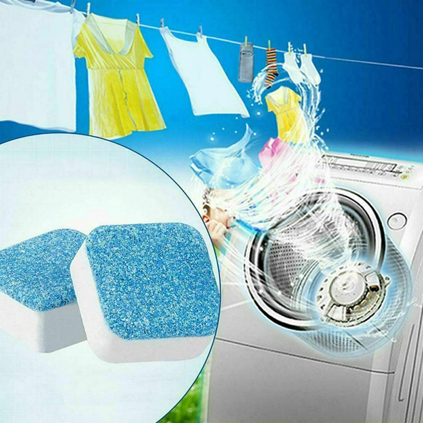 Washing Machine Tub Effervescent Cleaner Tablets Deodorant Set