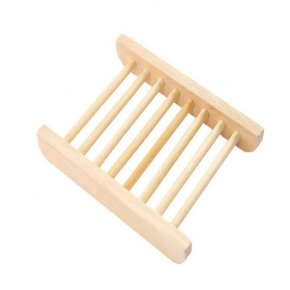 Natural Wooden Bamboo Soap Dish Tray Holder Storage Soap Rack Box Soap Dishes AU