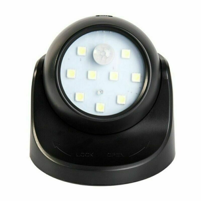 360° Battery Operated Indoor Outdoor Garden Motion Sensor Security LED Light New