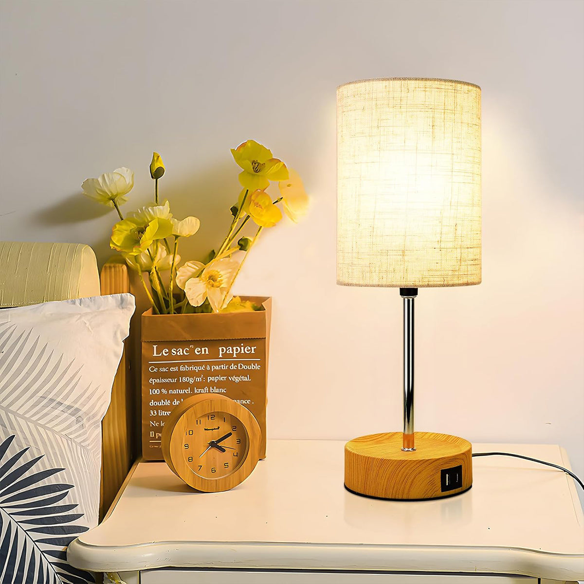 3-Speed Dimmable Bedside Table Lamp Touch Control Modern Nightstand Light AU