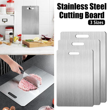 Stainless Steel Cutting Board Kitchen Thickened Double-sided Chopping Boards AU