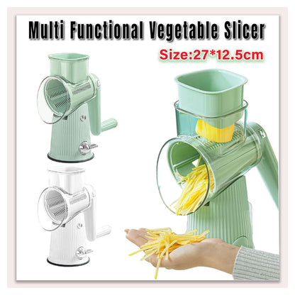 Multifunctional Vegetable Cutter Drum Slicer Kitchen Hand Cranked Grater Tool