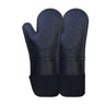 2 Pcs Silicone Oven Mitts with Fabric Lining — Black