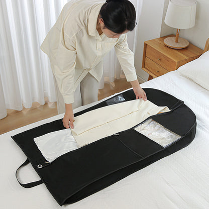 2pcs Hanging Closet Garment Dust Cover Storage Bag Clothes Protector Organizer