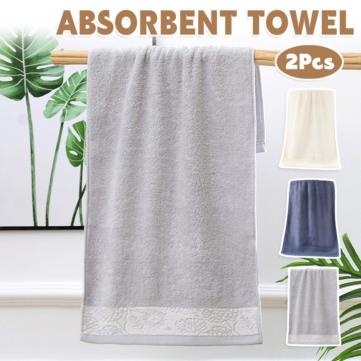 2 Pcs Hotel Face Towels in 3 Colour Options – Product View 17