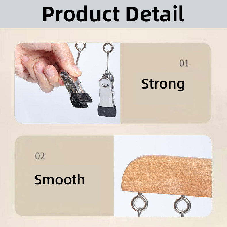 Wholesale Solid Wood Socks Clip 10 Clip In-line Hanger Can Be Hung Tie Suspenders Tight Pants Scarf Clip 12 Clip