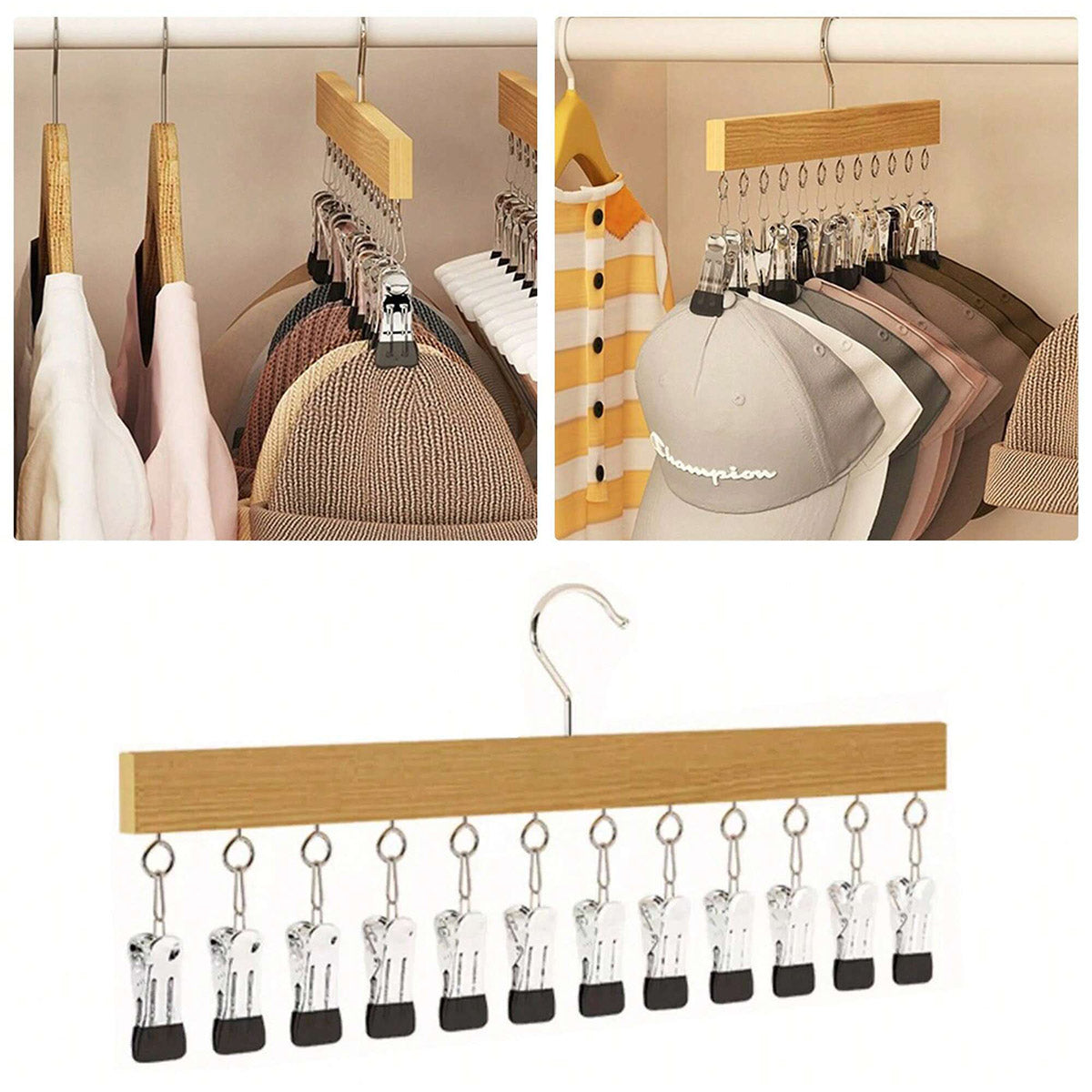 Wholesale Solid Wood Socks Clip 10 Clip In-line Hanger Can Be Hung Tie Suspenders Tight Pants Scarf Clip 12 Clip
