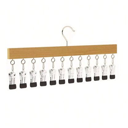 Wholesale Solid Wood Socks Clip 10 Clip In-line Hanger Can Be Hung Tie Suspenders Tight Pants Scarf Clip 12 Clip
