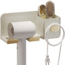 Hair Dryer Holder with Brush Storage Space — Gold