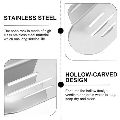 Stainless Steel Soap Dish Wall-Mounted Bathroom Shower Rack