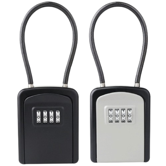 Portable Key Lock Box Hanging Combination Storage Organizer for Home Security