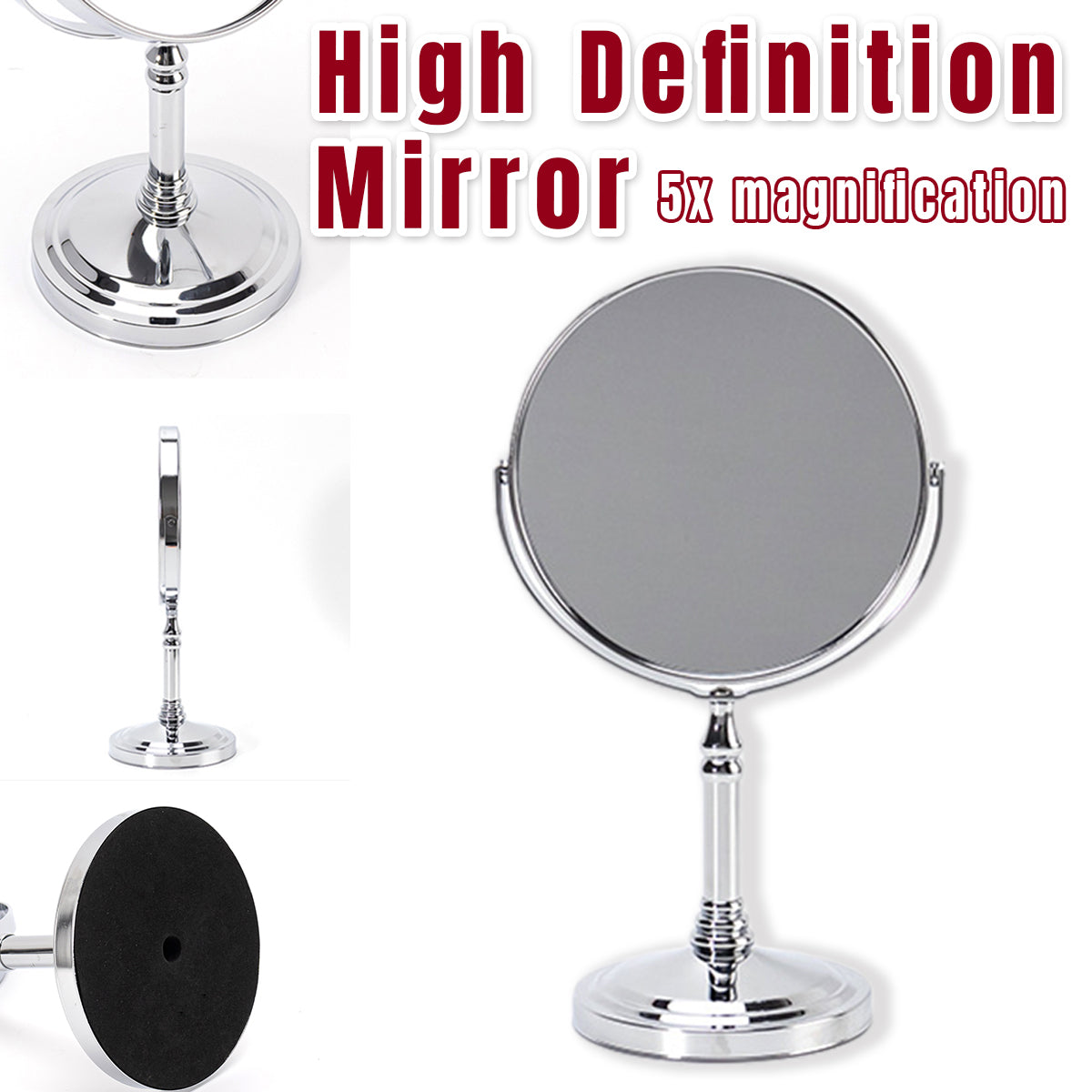 Desktop Vanity Mirror 5x Magnifying 360 Rotating for Makeup