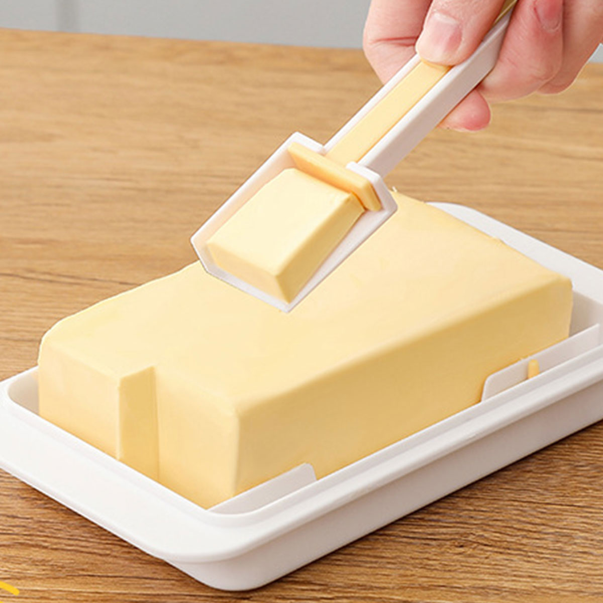 Butter Storage Dish with 10g Grid and Spoon – Product View 12
