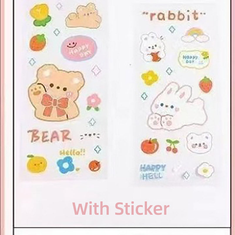 3 Layer Bunny Desktop Organizer Transparent Drawer Storage Box for Home Office