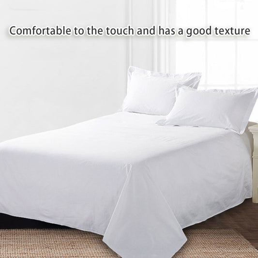 White Cotton Bed Sheet Hotel Quality Satin Weave