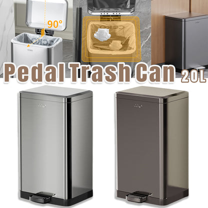 20L Rubbish Bin Foot Operated Household Trash Can with Lid Large Capacity AU