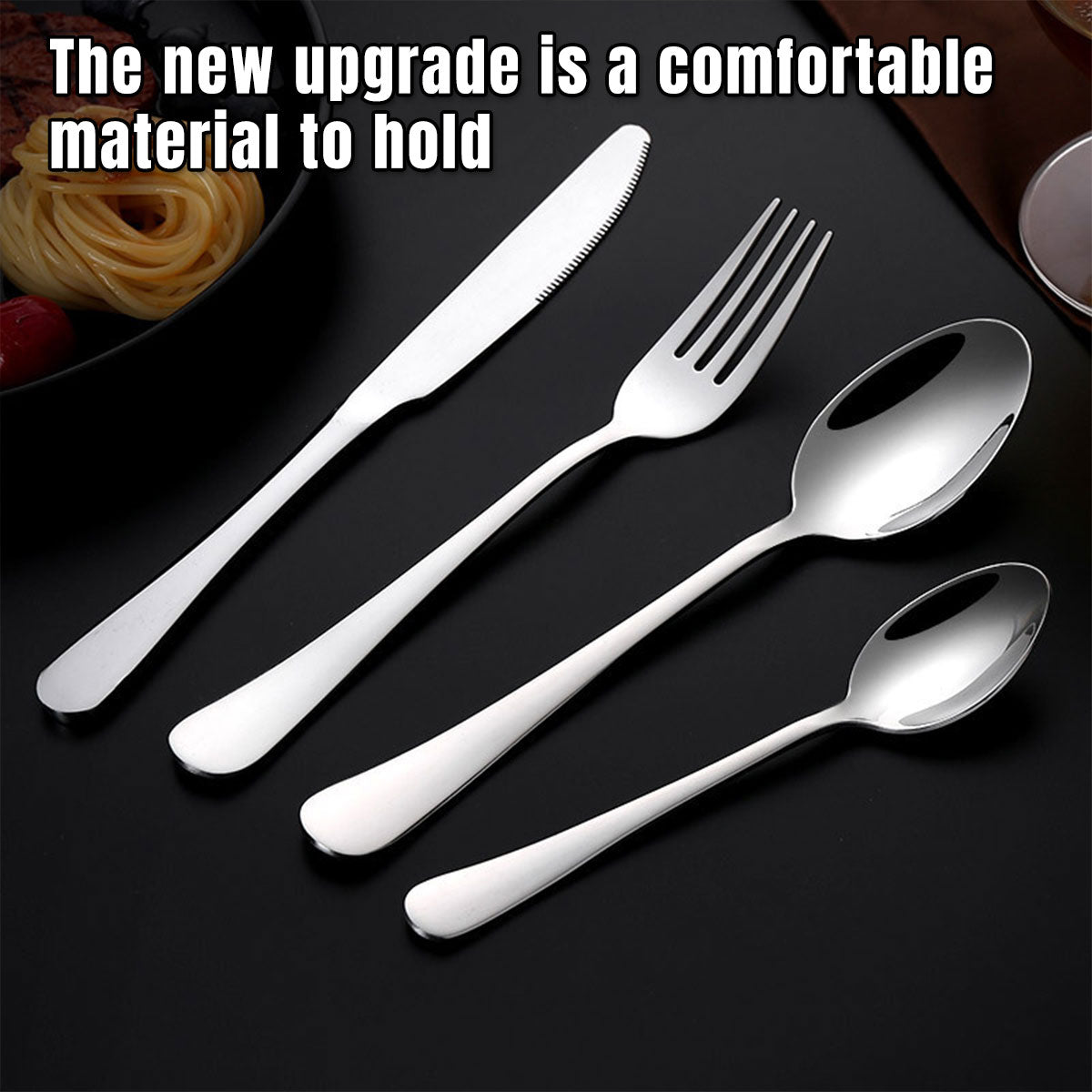 2 Sets Stainless Steel Cutlery 10 Piece Dining Utensils