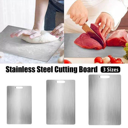 Stainless Steel Cutting Board Kitchen Thickened Double-sided Chopping Boards AU