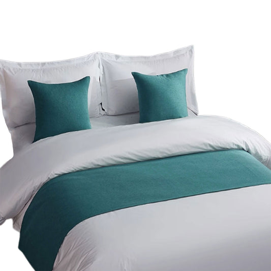 Hotel Bed Runner & Cushion Cover Set – Green or Grey – Product View 12