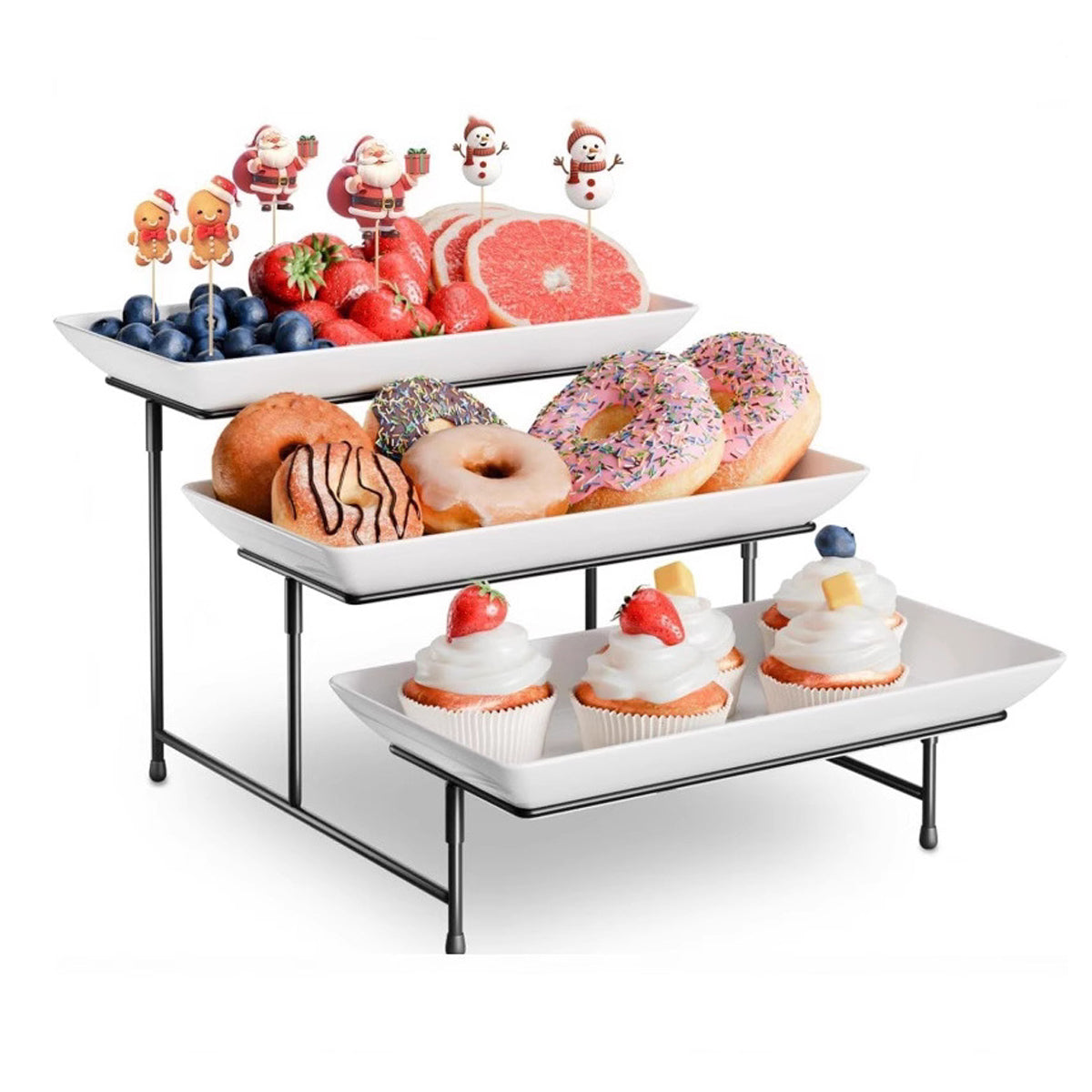 3 Tier Food Grade Dessert Display Stand for Party Wedding