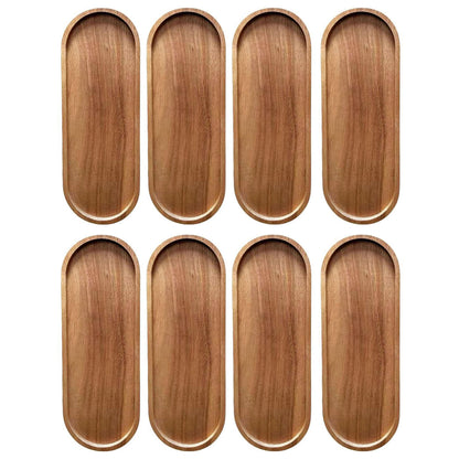 8pcs Wooden Cake Tray Home Serving Tray for Treats Snacks and Desserts Use AU