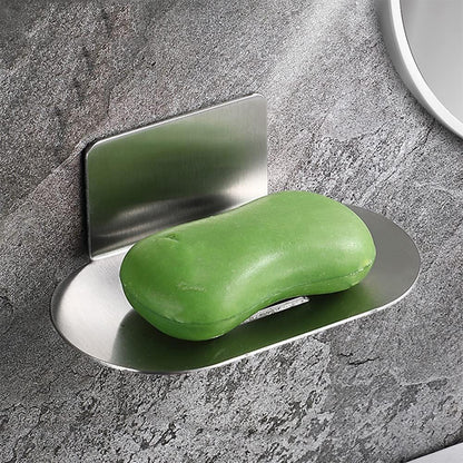 Stainless Steel Soap Dish Wall-Mounted Bathroom Shower Rack