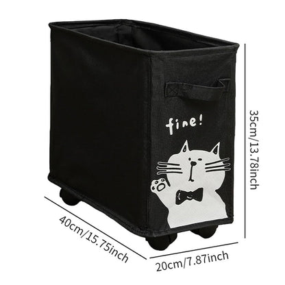 Storage Basket with Wheels Clip On Storage Organizer for Home and Office Use