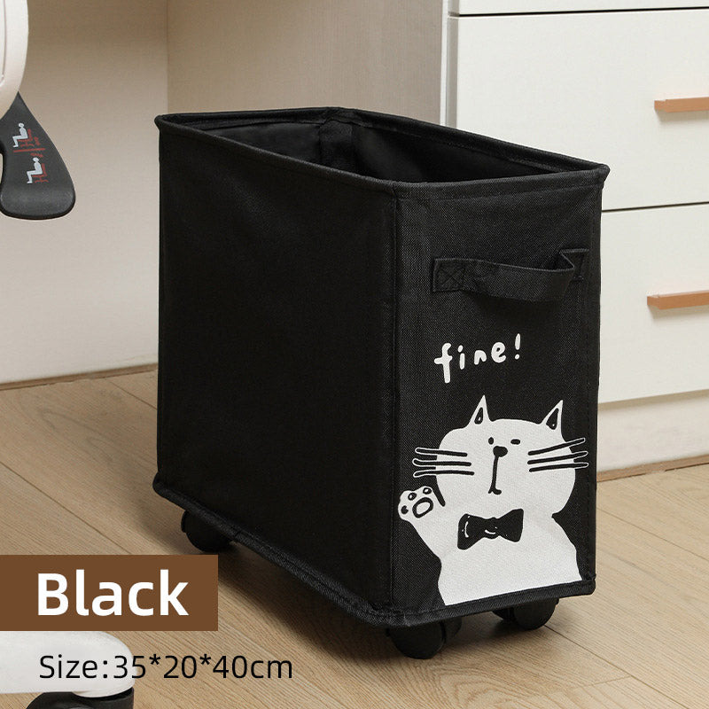 Storage Basket with Wheels Clip On Storage Organizer for Home and Office Use