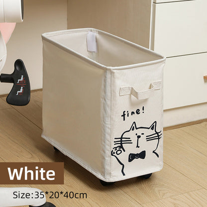 Storage Basket with Wheels Clip On Storage Organizer for Home and Office Use