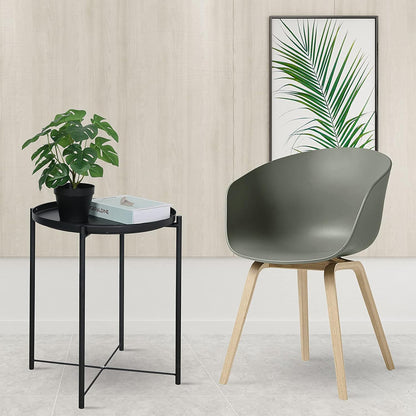 Small Coffee Table Simple Tray Mini Round Table Compact Side Table Living Room