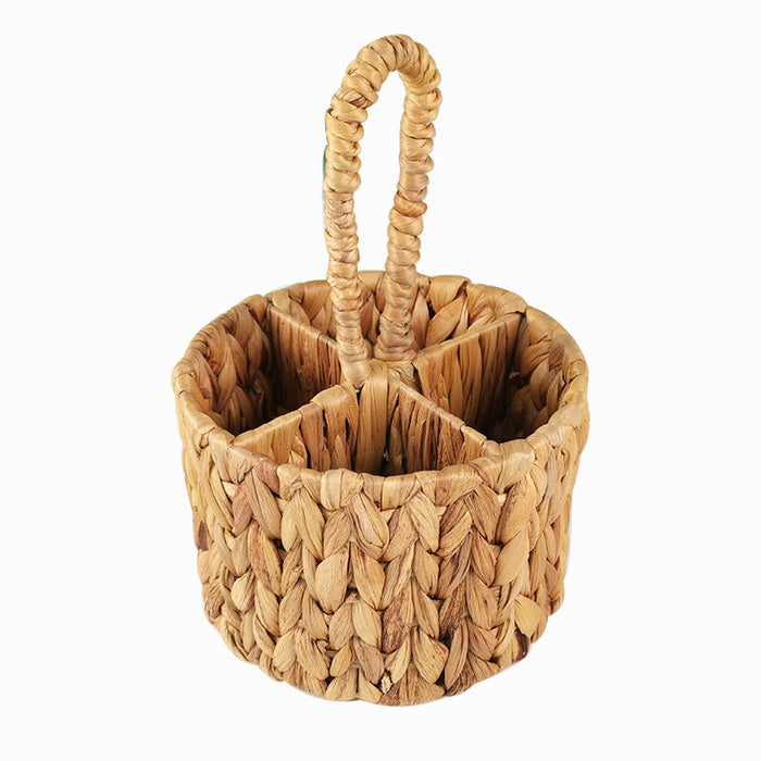 Woven Storage Basket with Divided Sections