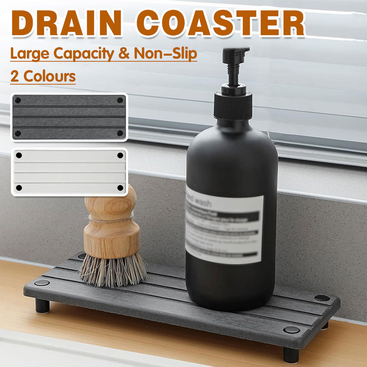 Diatomaceous Earth Bathroom Sink Drain Mat Absorbent Rack