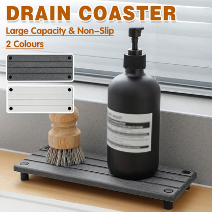 Diatomaceous Earth Bathroom Sink Drain Mat Absorbent Rack